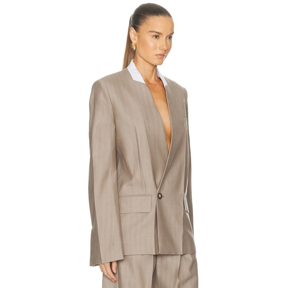 Victoria Beckham UltraLuxe Herringbone Wool Blazer, BNWT Retail $1990